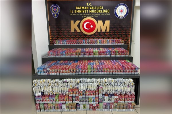 Batman'da 2 bin 100 adet kaçak elektronik sigara ele geçirildi