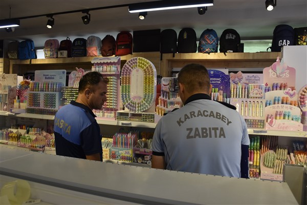 Karacabey Belediyesi Zabıta ekiplerinden okul öncesi kırtasiye denetimi<