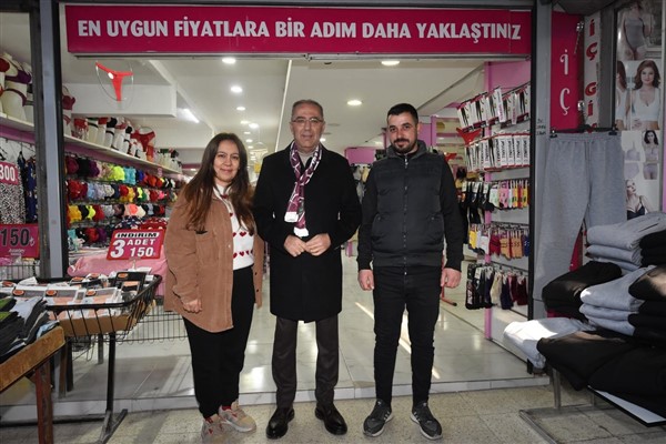 Başkan Yapar’dan Uzun Çarşı'da esnaf ziyareti