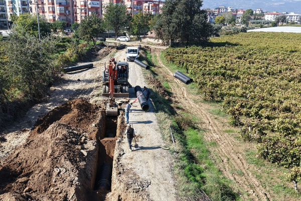 Sarıgöl’de 1.200 metrelik yağmur suyu hattı tamamlandı<