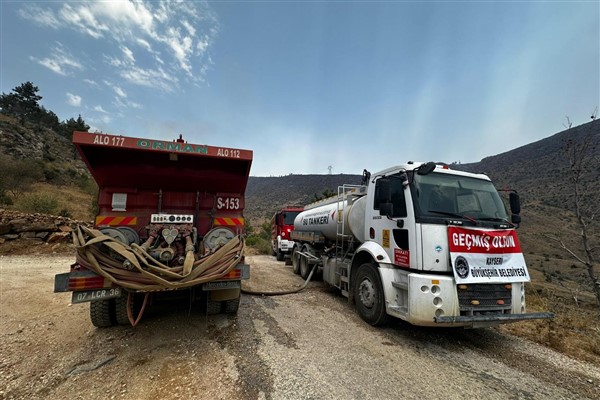 Kayseri Büyükşehir'den Mersin'de yangın söndürme çalışmalarına destek