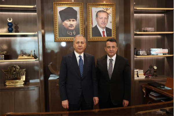 Başkan Doğan, Bakan Yerlikaya'yı ağırladı<