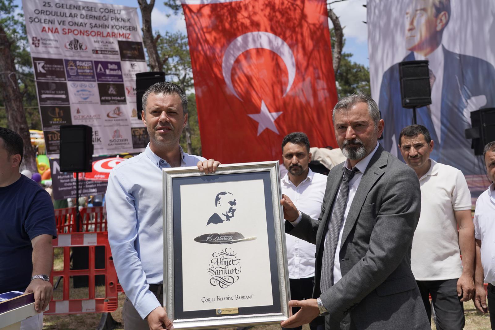Başkan Sarıkurt, Çorlu Ordulular Derneği piknik şölenine katıldı<