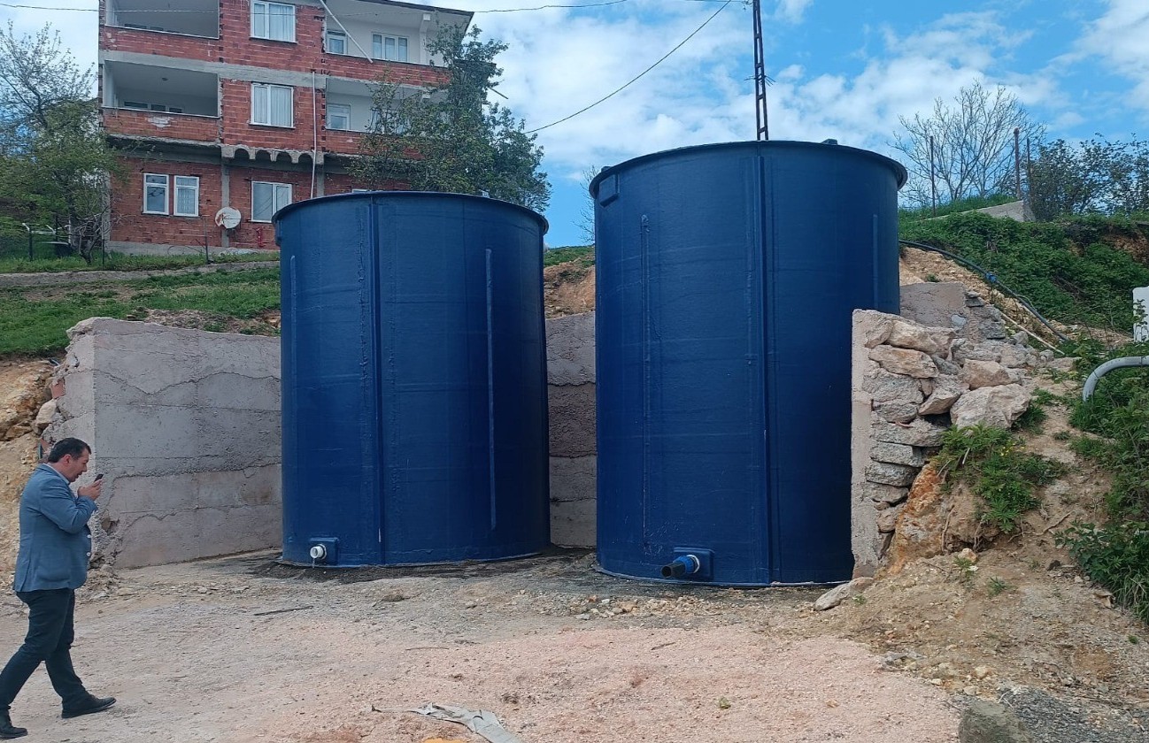 Ordu'da 6 ilçeye 15 adet fiberglas su deposu yerleştirildi