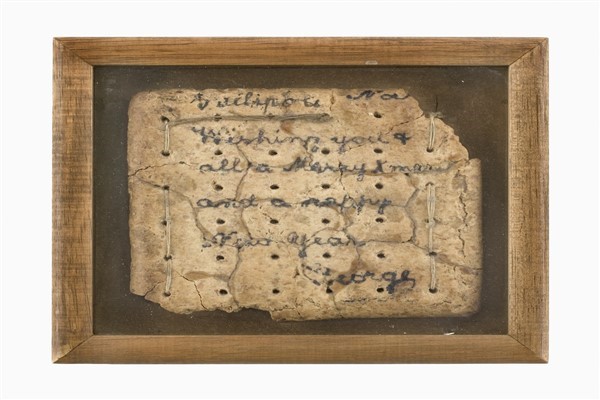 Cepheden eve giden bisküviye yazılmış 111 yıllık Noel mesajı<
