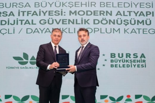 Bursa itfaiyesinin dijital dönüşüm projesine ödül<