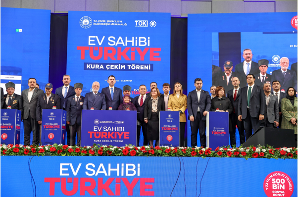 Gaziantep’te inşa edilecek sosyal konutların kuraları çekildi<