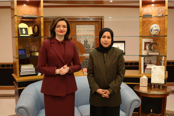 Katar'ın BM Daimi Temsilcisi Al Sani, Ukraynalı Bakan Mariana görüştü<