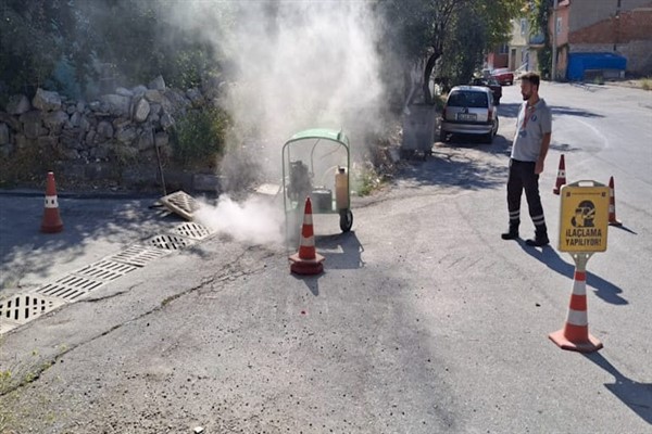 Kütahya'da sıcak sisleme ve ilaçlama çalışmaları devam ediyor