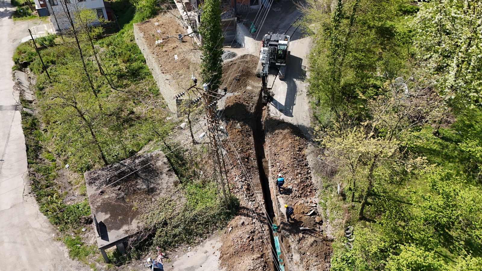 Trabzon Araklı’da, 1.600 metrelik kanalizasyon hattı tamamlandı<