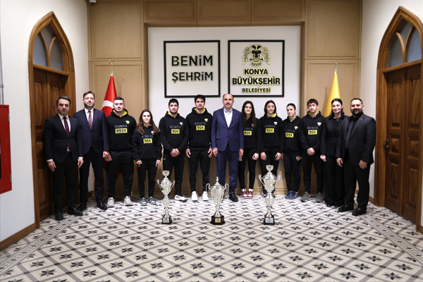 Konya Büyükşehir Belediyespor Judo Takımı, Başkan Altay'ı ziyaret etti
