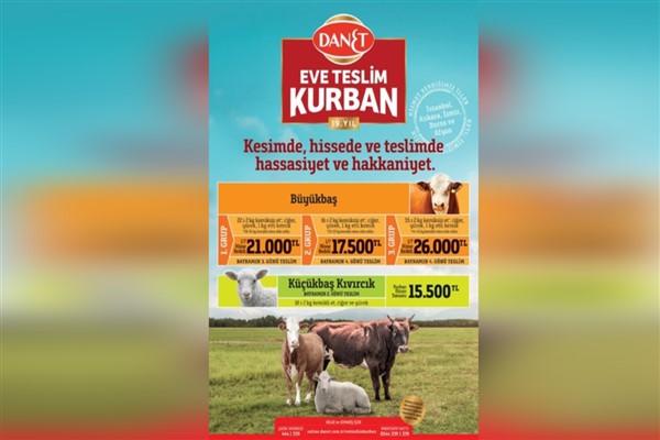 DANET’in 19 yıllık deneyimiyle eve teslim kurban hizmeti