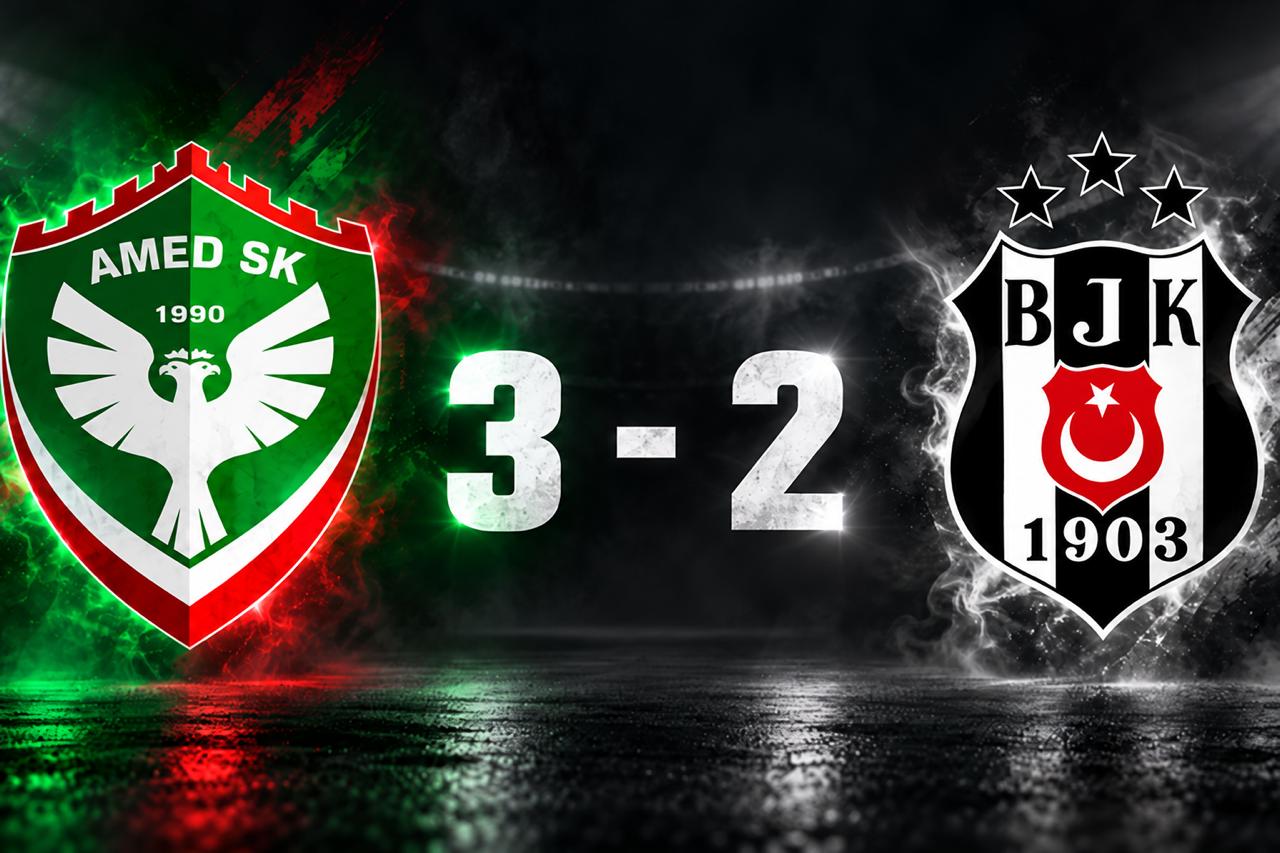 Amed Sportif Faaliyetler, Beşiktaş’ı 3-2 mağlup etti<