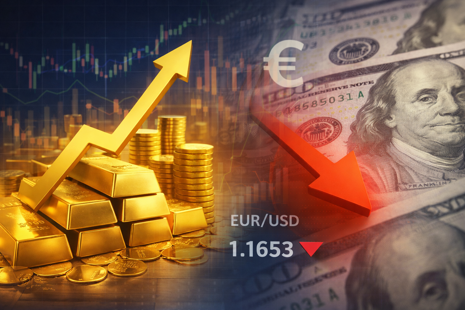 Altın fiyatları yükselirken dolar geriledi