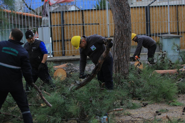 Osmangazi Belediyesi'nden lodosa karşı müdahale<