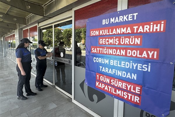 Çorum'da bir markete kapatma cezası <