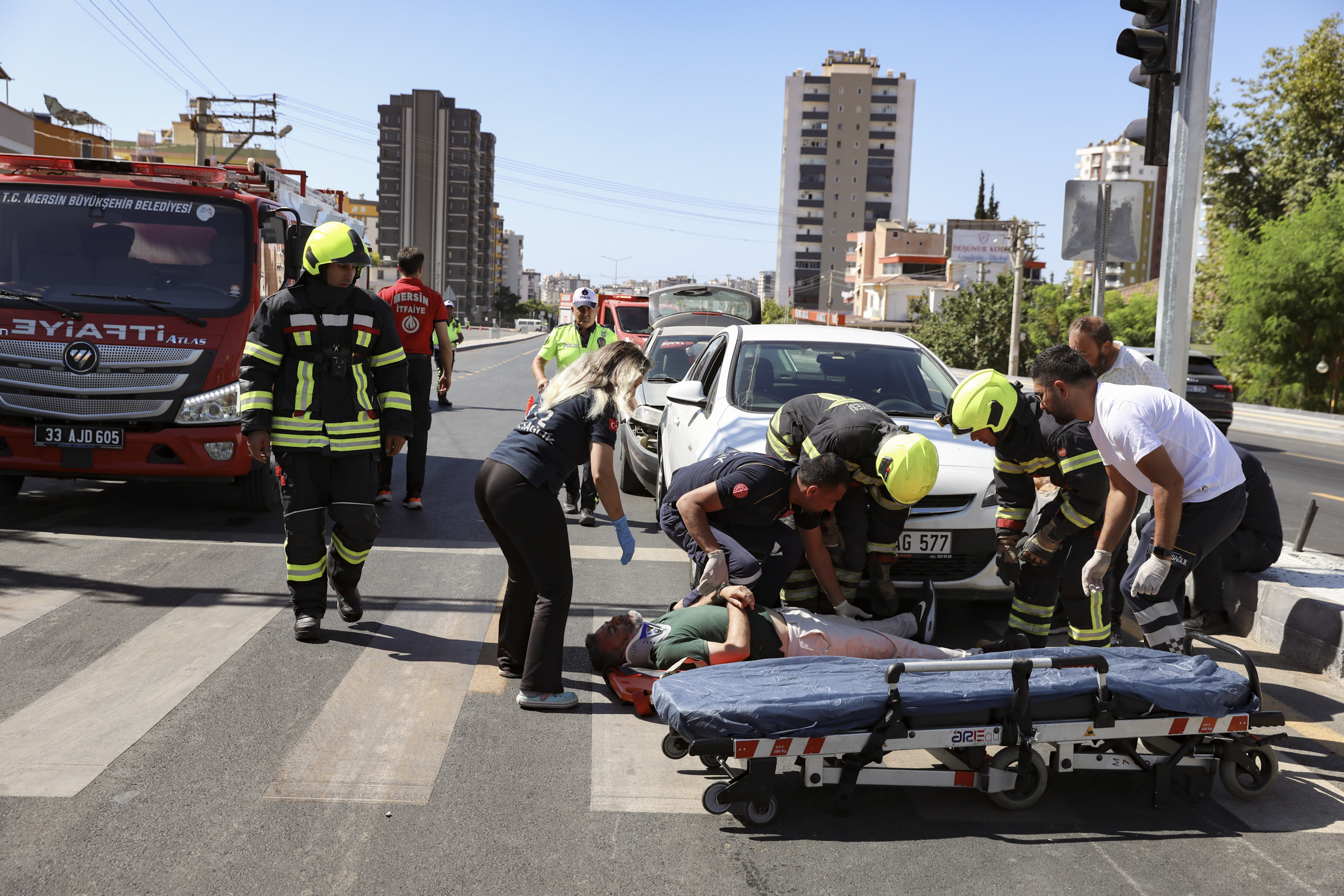 Mersin Büyükşehir Belediyesi'nden trafik güvenliği tatbikatı <