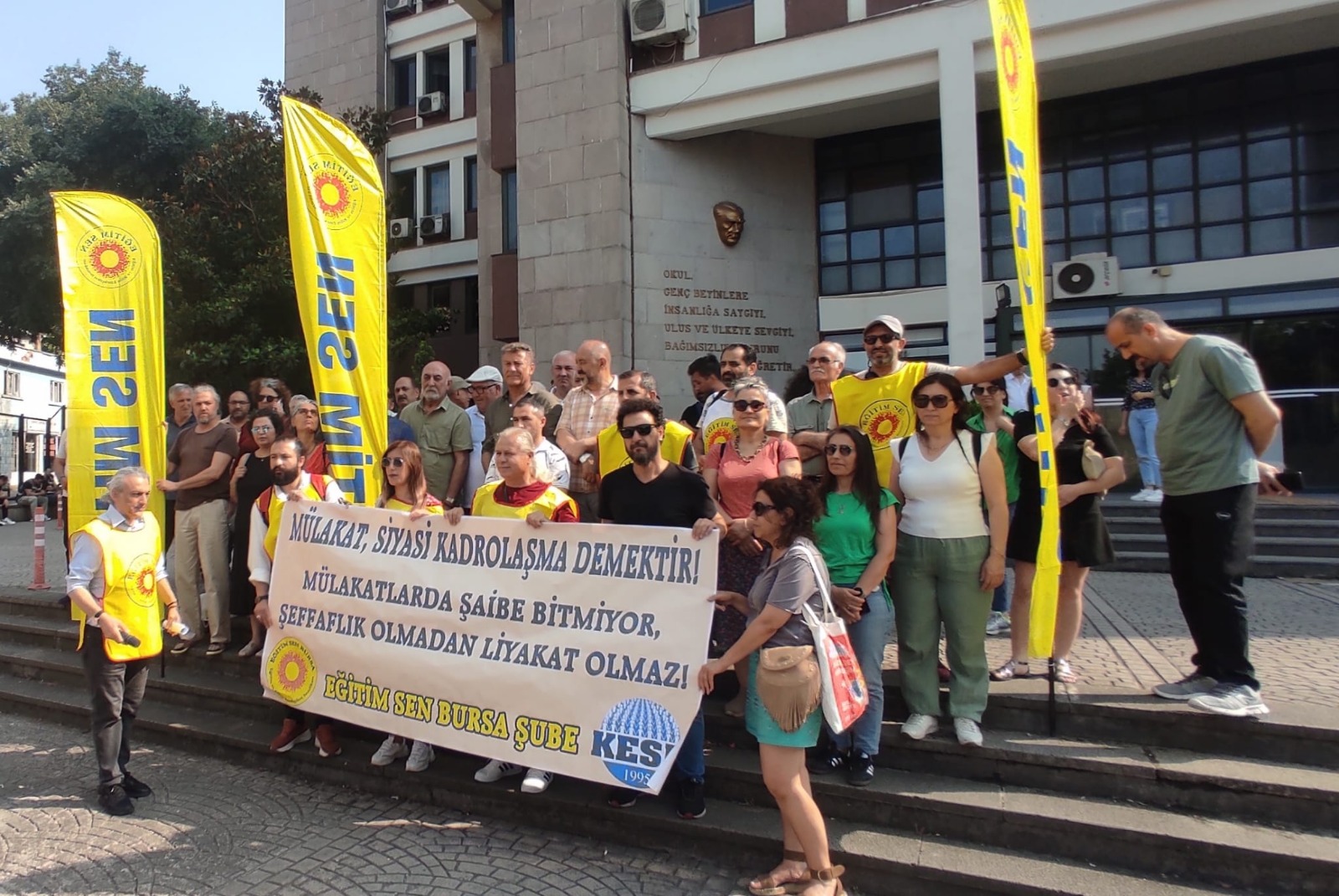 Eğitim Sen Bursa Şube Başkanı Erdem'den mülakat uygulamasına tepki