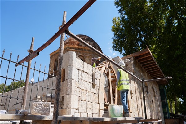 Büyükşehir, Boğazkesen Camii’nde restorasyon çalışmaları gerçekleştiriyor<