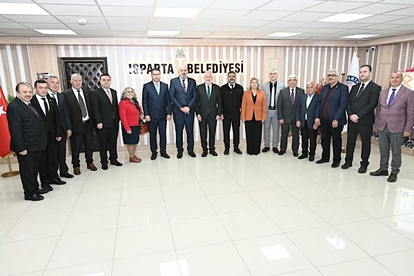 Türkiye Muhtarlar Konfederasyonu’ndan Isparta Belediyesi ziyareti<