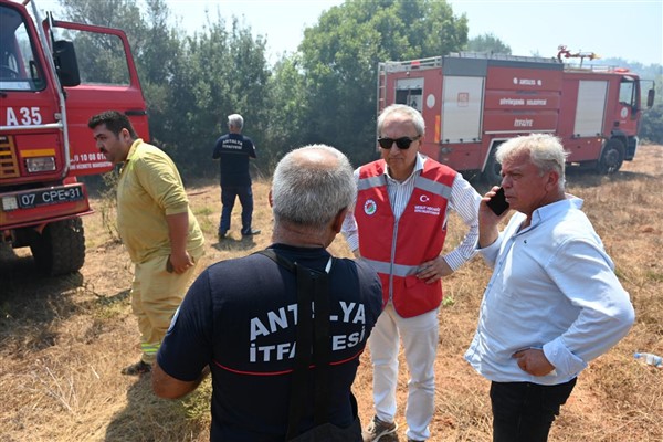 Başkan Kocagöz, Duacı'daki yangın söndürme çalışmalarını takip etti