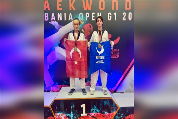Aliağalı taekwondocular Tiran'dan 3 madalya ile döndü<