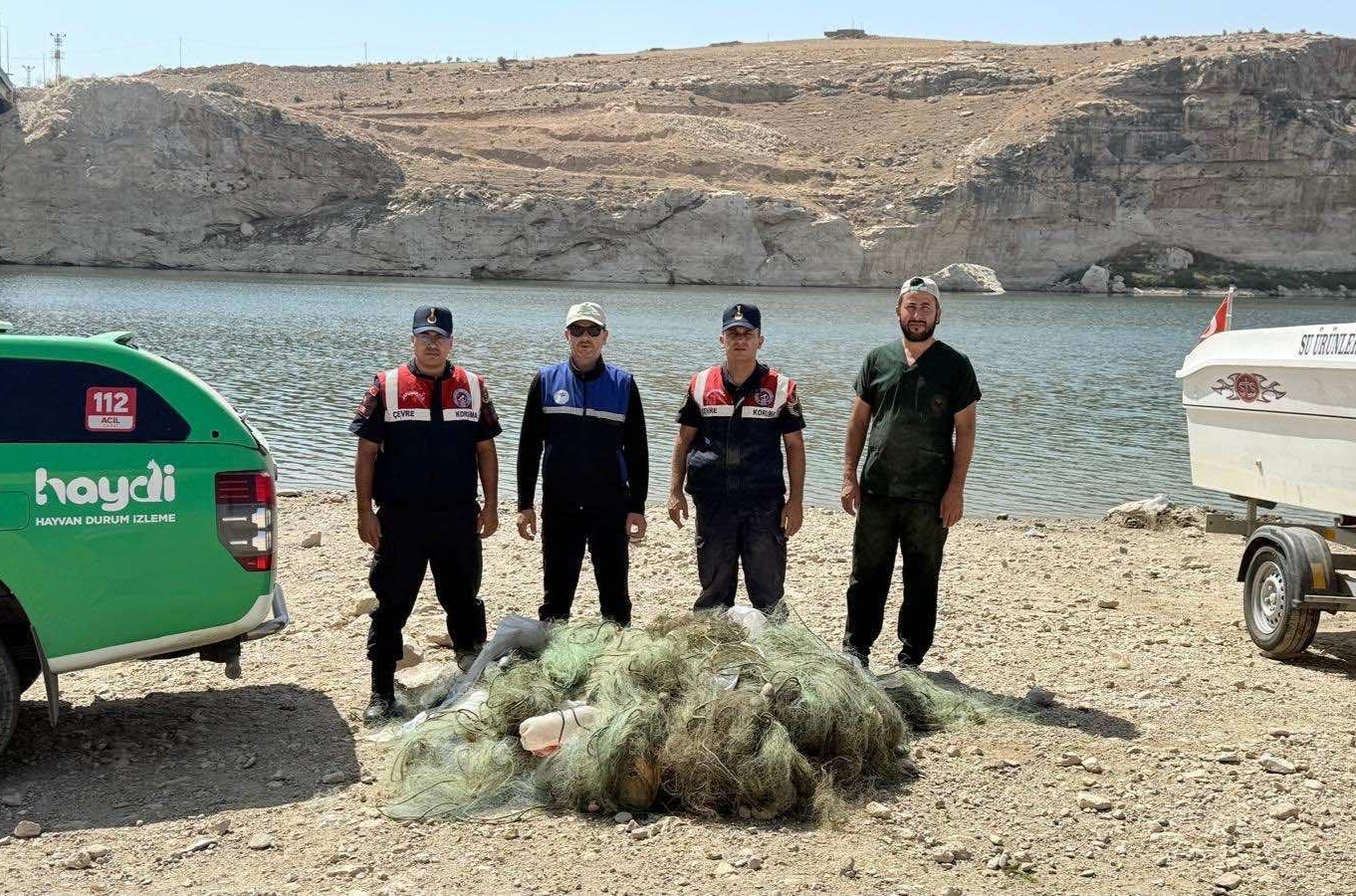 Batman'da 2 bin 900 metre uzunluğunda hayalet ağa el konuldu