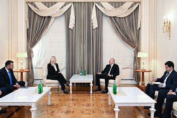 Aliyev, Bosna Hersek Cumhurbaşkanlığı Üyesi Cvijanoviç ile bir araya geldi<