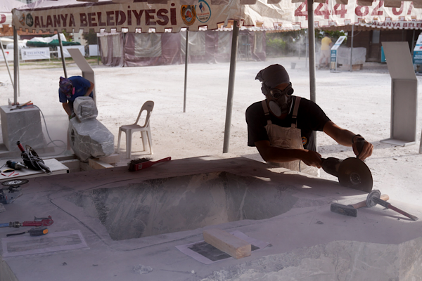 20. Uluslararası Alanya Taş Heykel Sempozyumu devam ediyor