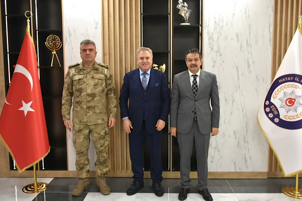 Hatay İl Emniyet Müdürü yılmaz, Aslan ve Şimşek'i Polisevi'nde ağırladı