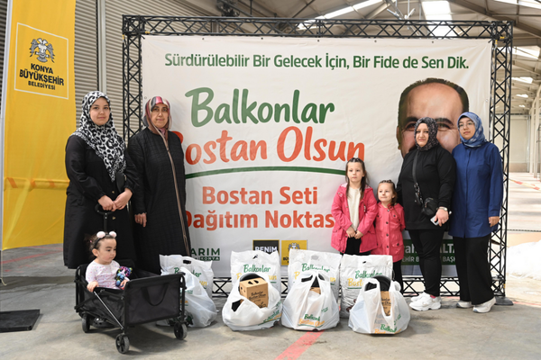 Konya’da “Balkonlar Bostan Olsun” projesi  başladı<