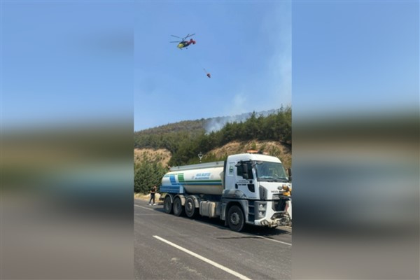 İnegöl Belediyesi'nden yangın bölgesindeki söndürme çalışmalarına destek