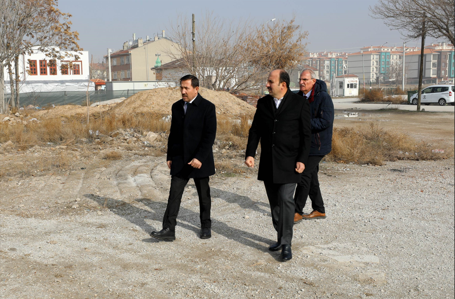 Başkan Altay ve Başkan Kılca, Türbe Arkası Kentsel Yenileme Projesi’ni inceledi<