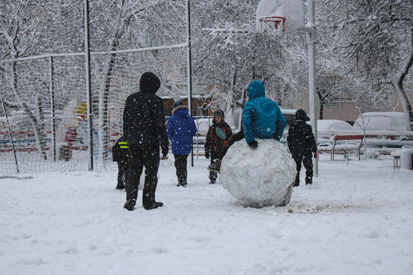 Malatya'da eğitime kar arası