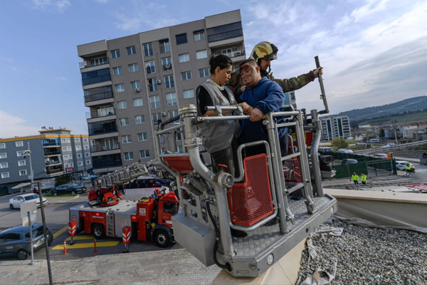 Yurdoğlu Engelli Hizmet Merkezi’nde tatbikat gerçekleştirildi