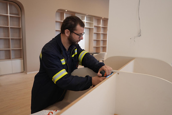 Başkan Özlü’nün dördüncü kütüphane projesi tamamlanıyor<