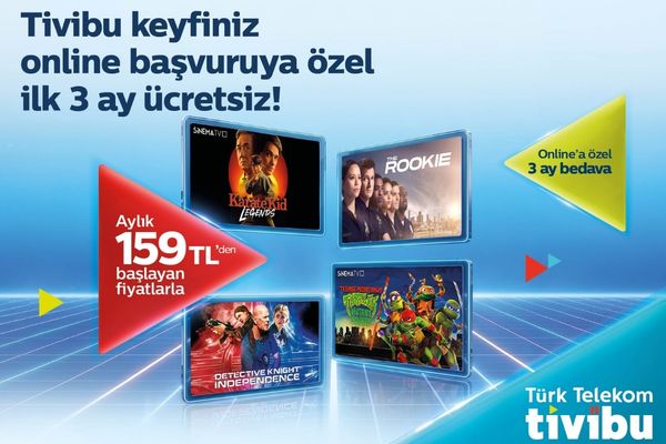 Tivibu’dan yeni müşterilere özel ilk 3 ay ücretsiz eğlence paketi<