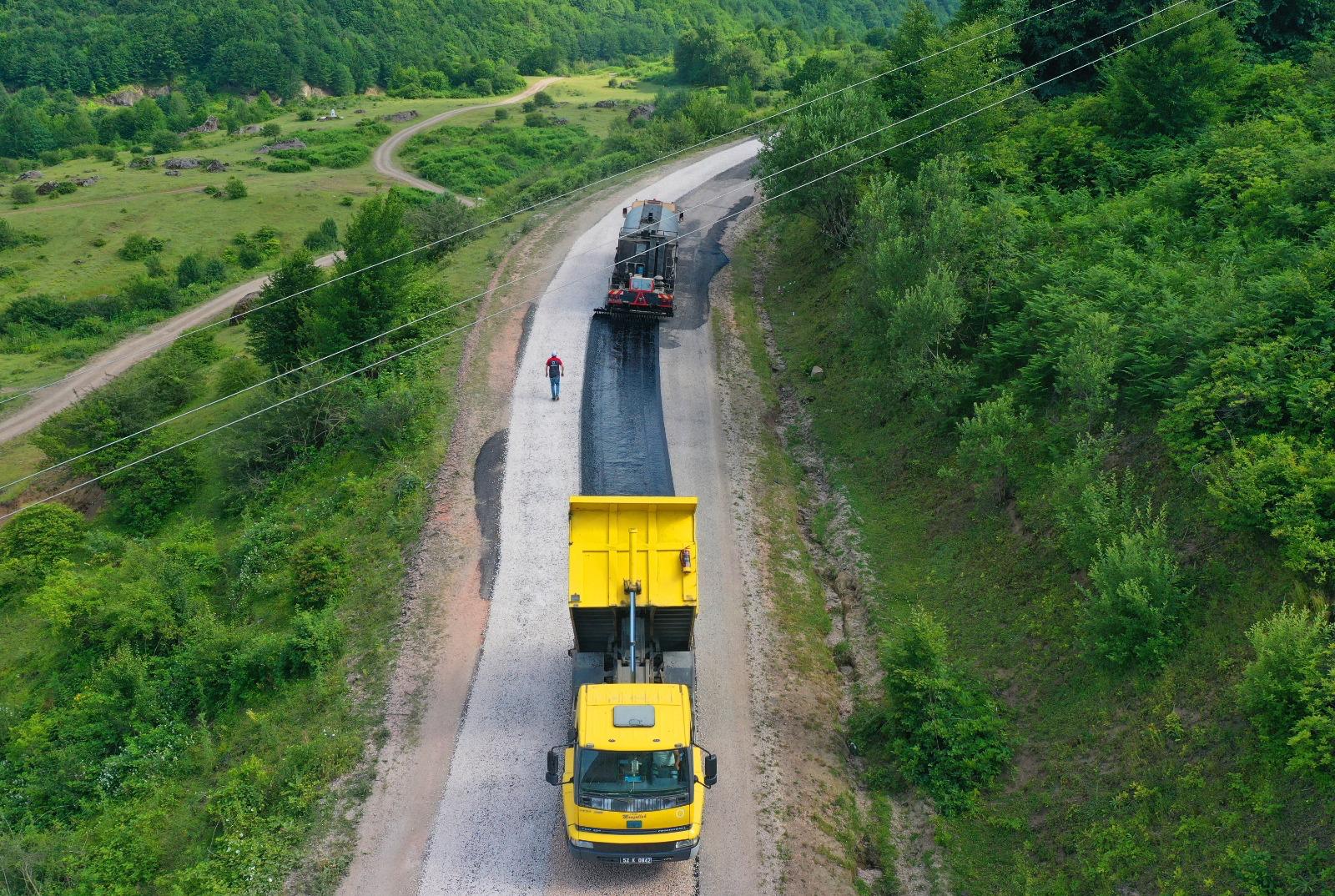 Ordu'dan Tokat'a bağlantı sağlayan güzergah modernize ediliyor<