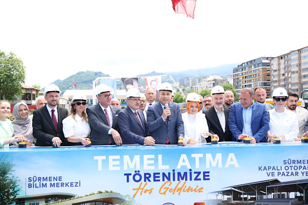 Sürmene’de kapalı otopark, pazar yeri ve bilim merkezinin temeli atıldı<