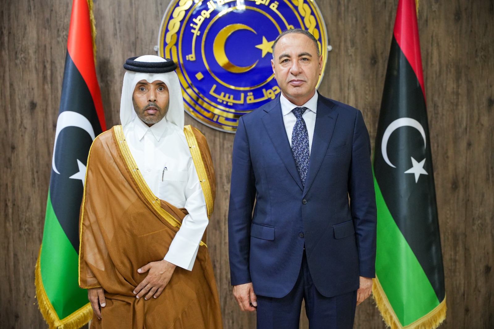Katar Devleti'nin Libya Büyükelçisi Al Dosari, Libya Dışişleri Bakanı Al Baour ile görüştü<